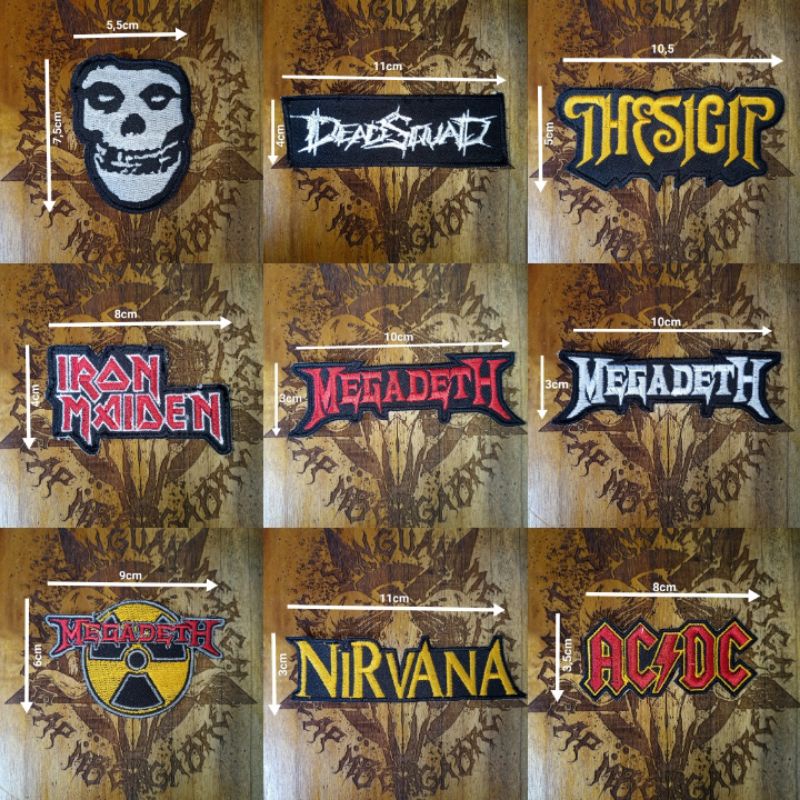 PATCH EMBLEM PATCH BORDIR JAHIT BAND METAL/PUNK|BISA COD