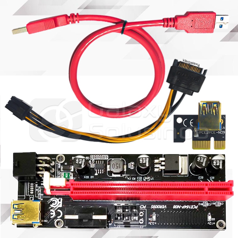 Kabel PCIE 1x to 16x Extension Riser Card - PCI Express ver. 009s