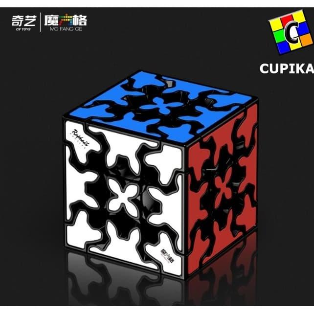 Rubik 3x3 QiYI Gear Cube 3x3 Black Based Qiyi Gear Cube Blackbase 3x3