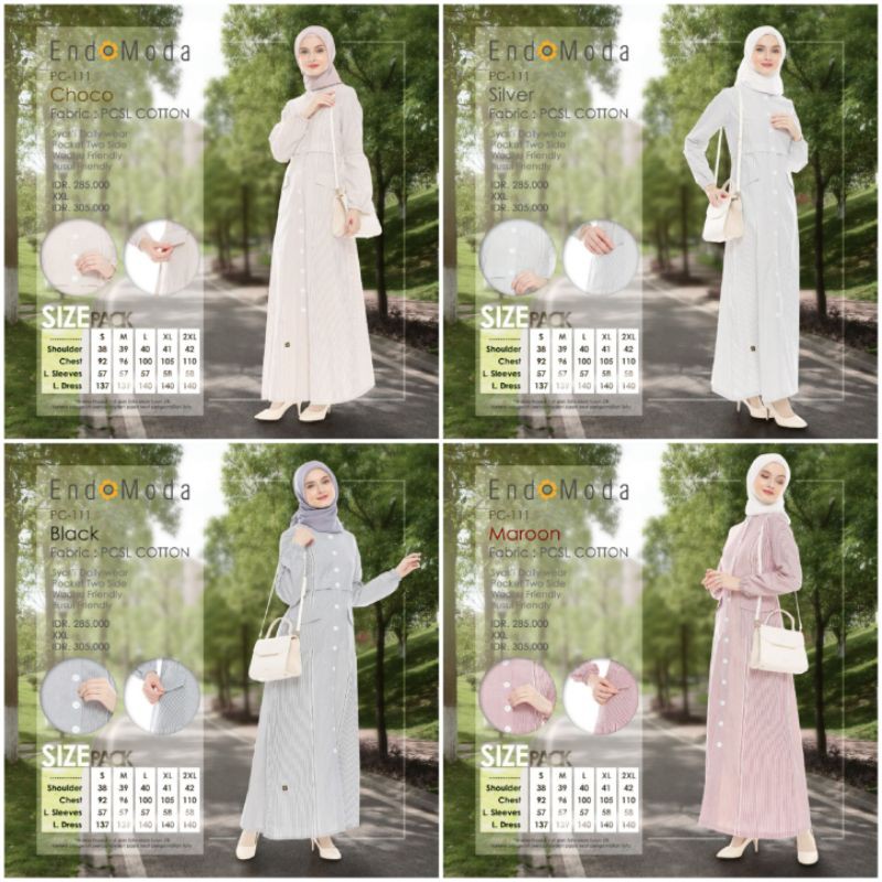 Endomoda Pc 111 Gamis Katun Pcsl Ori Shopee Indonesia