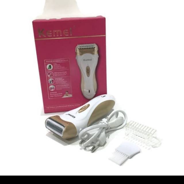 Kemei KM-3018 lady shaver Alat Pencukur Bulu Rambut Sensitife Wanit