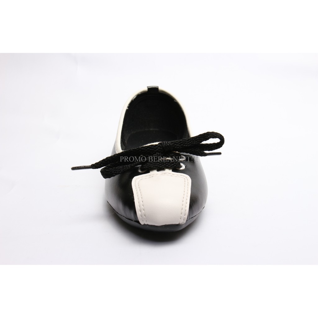 STOCK TERBATAS Sepatu Wanita Flatshoes HEM Hitam - 6077