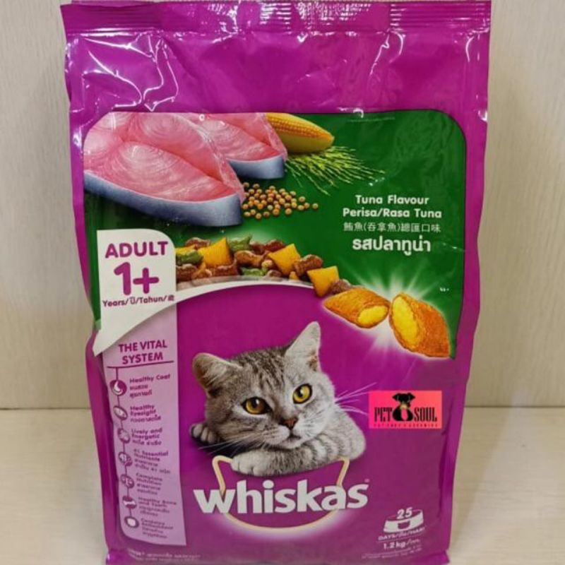 Whiskas Adult Tuna 1.2kg / catfood makanan kucing kering