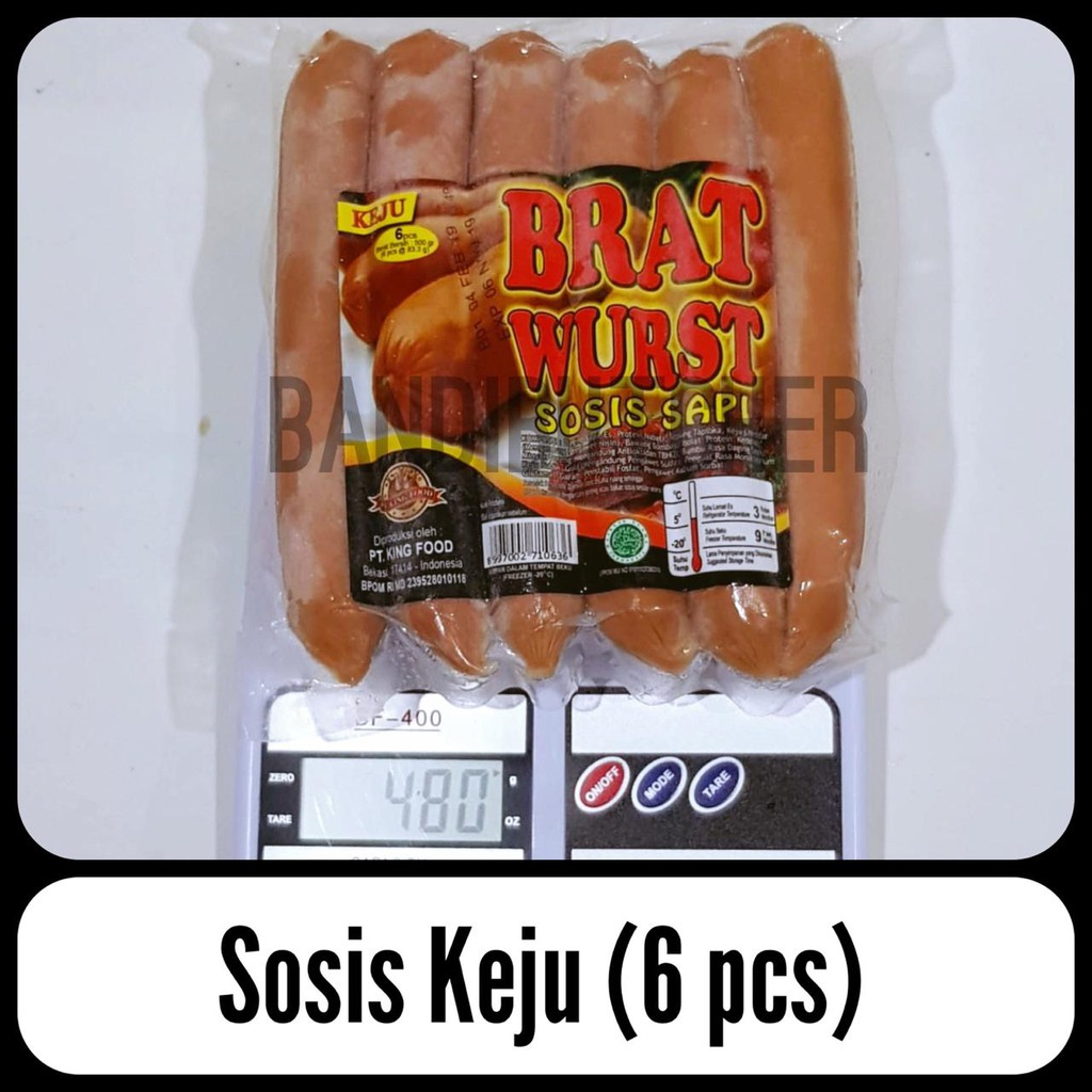 Sosis Sapi Bakar Keju - Beef Sausage Bakar Bratwurst Keju King Food