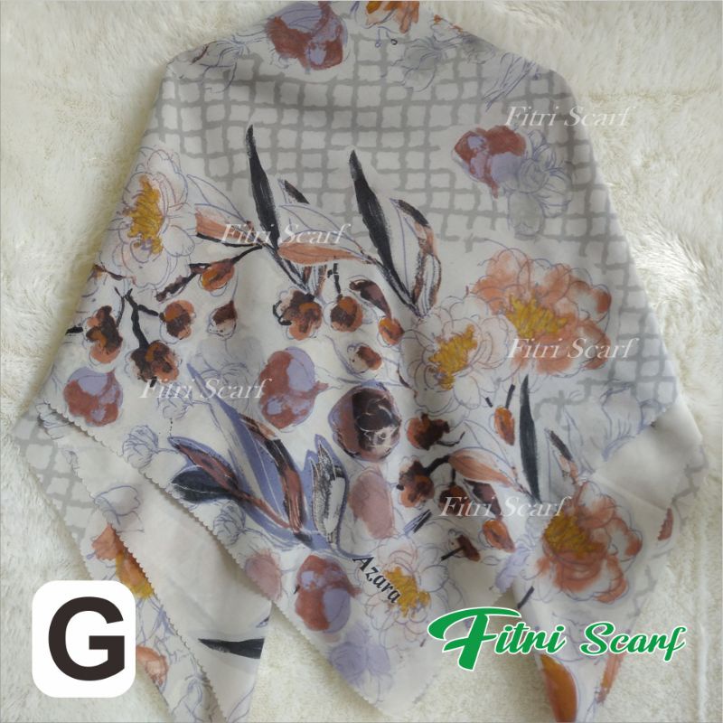 Jilbab PILIH WARNA PILIH MOTIF AZARA LASER segiempat  motif hijab motif kerudung DANISA D2 100-G