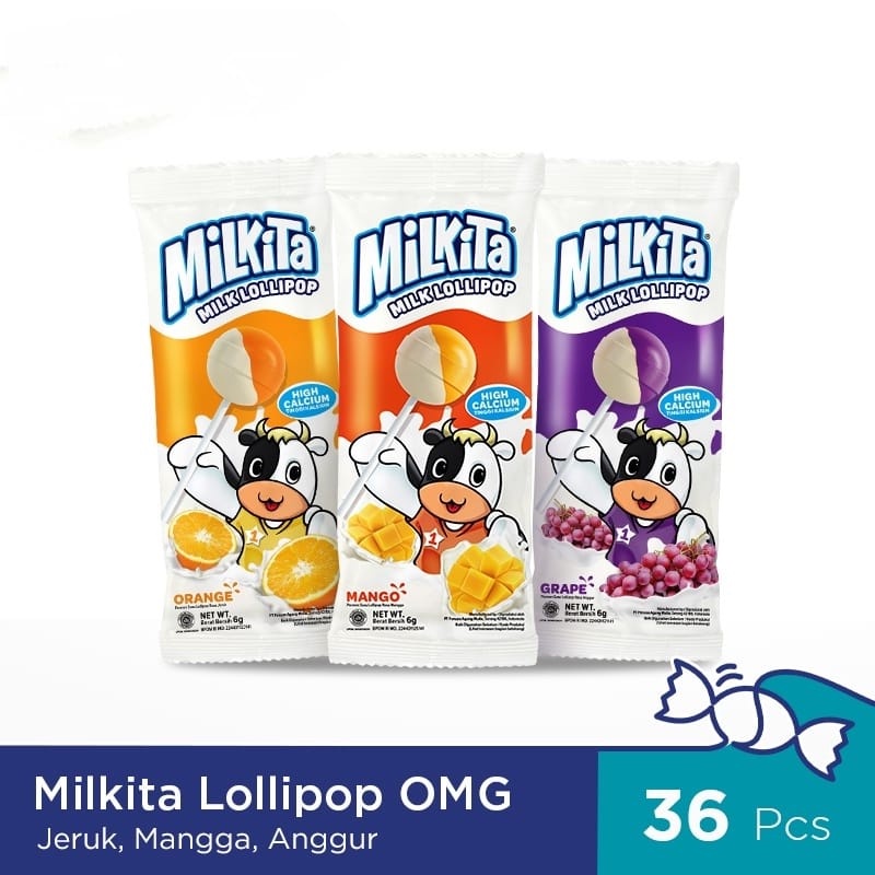 Permen lolipop milkita buah OMG  permen enak dan murah