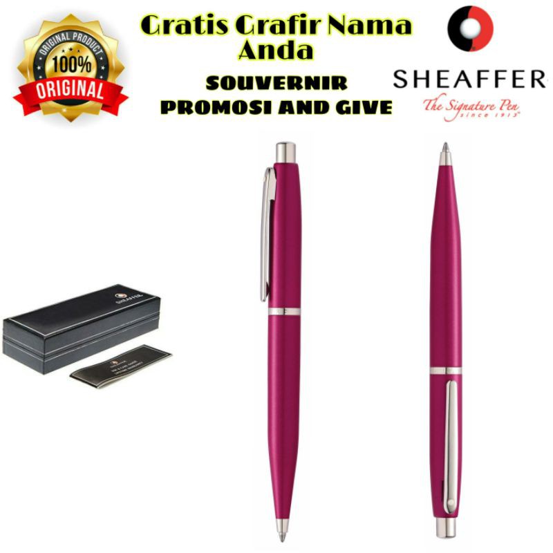 

PULPEN SHEAFFER VFM PINK SAPPHIRE BALLPOINT ORIGINAL GRATIS GRAFIR CUSTOM NAMA ANDA