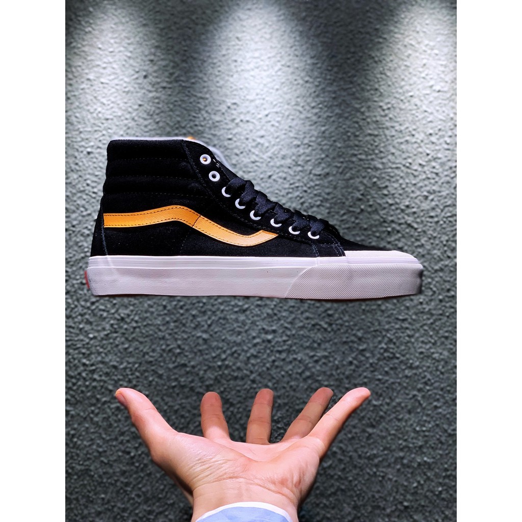 vans sk8 hi black yellow