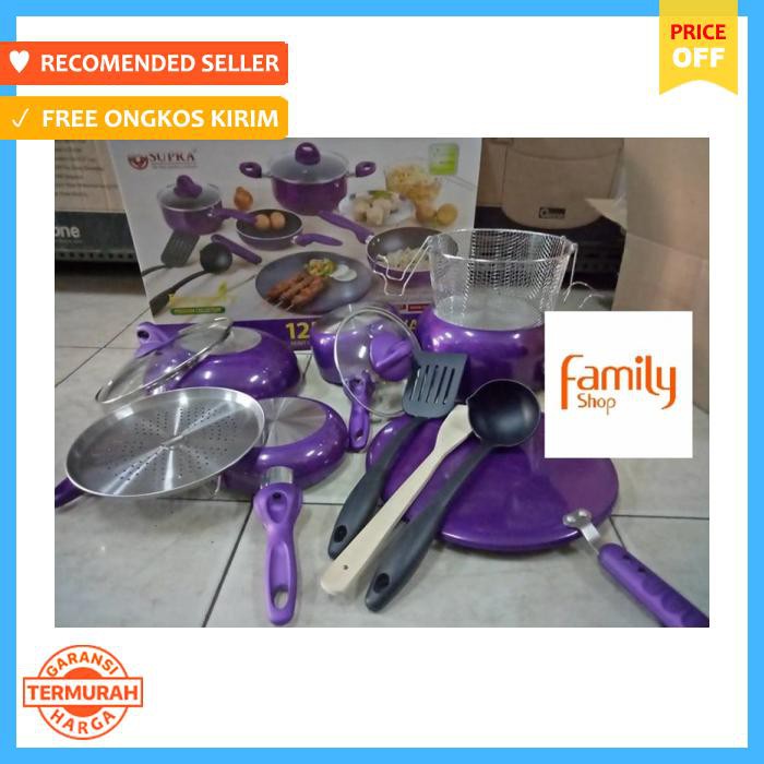 Supra Panci Teflon Set Cookware 12 Pcs Rosemary - Dapur - Panci & Penggorengan