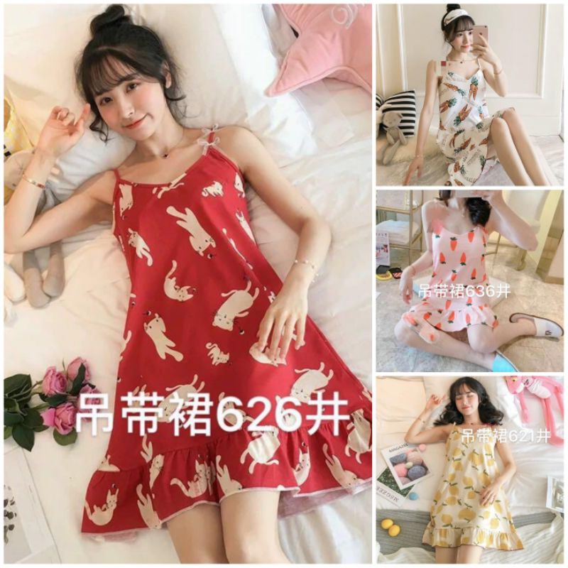 Stelan Baju Tidur Kensi Tali Satu/fashion wanita/baju tidur murah C O1-05