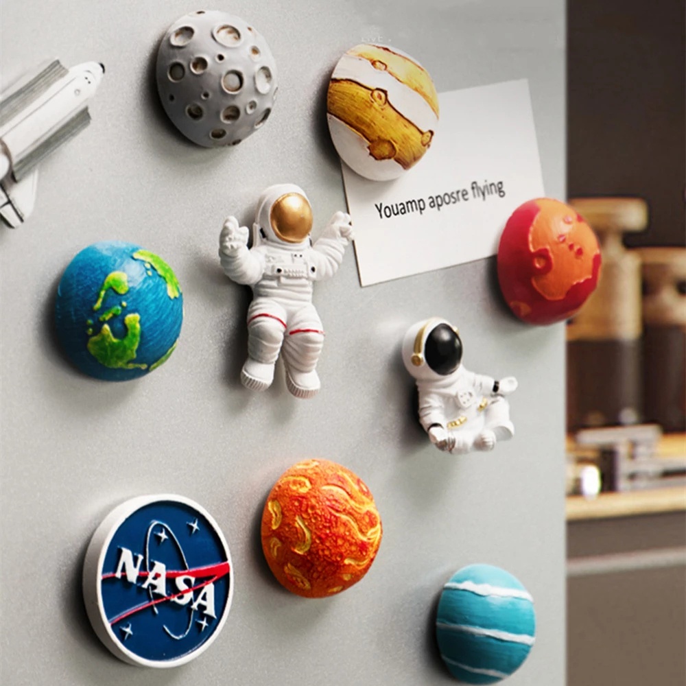 [ Planet Earth Astronaut Fridge Wall Sticker Decoration for Home Living Room Car Fridge Gift ]