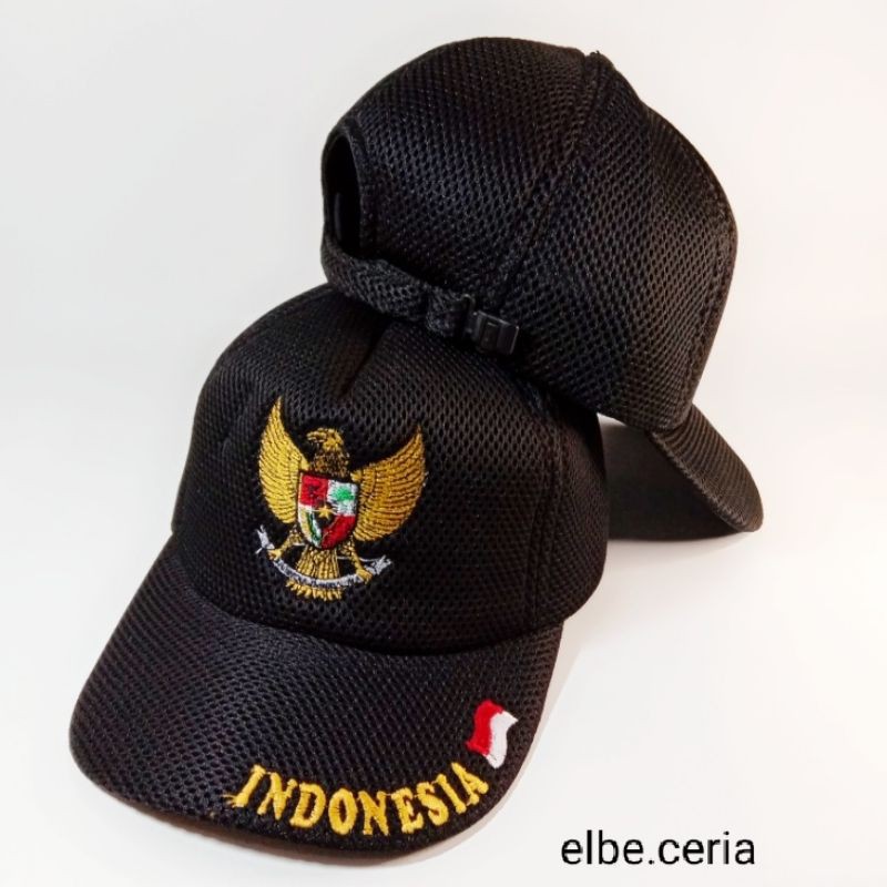 Topi Double Mess logo Garuda bordir indonesia