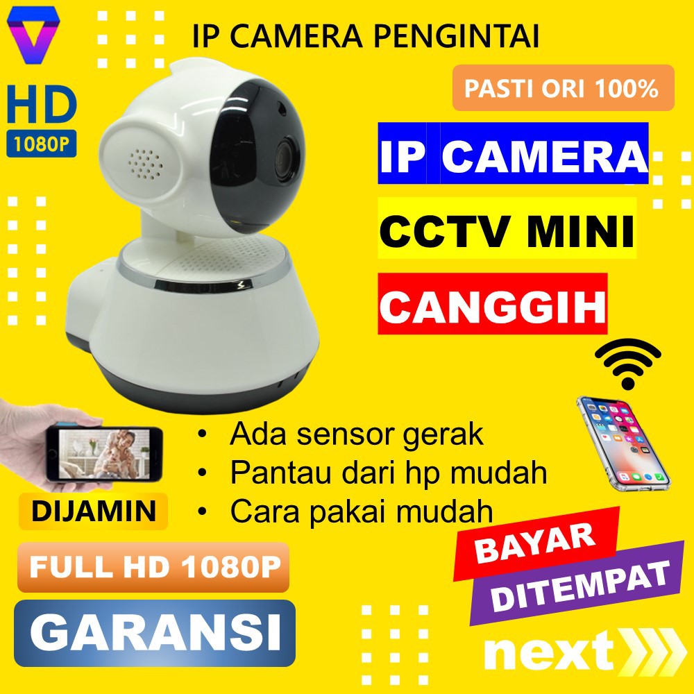 Wireless IP CCTV Dengan Sensor gerak &quot;alarm&quot;, Remote Android &amp; iOs