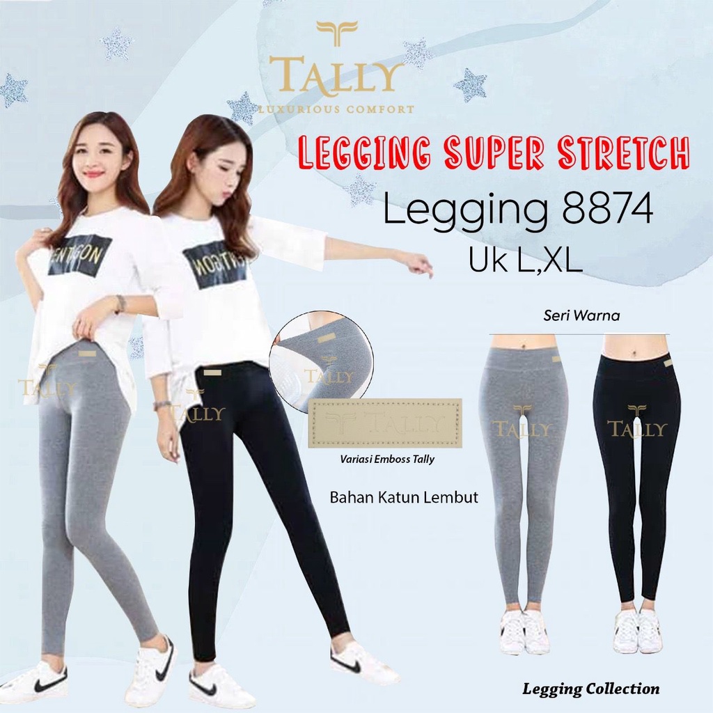 TALLY CELANA LEGGING HARIAN 8874 I SIZE L- XL I BAHAN KATUN PREMIUM