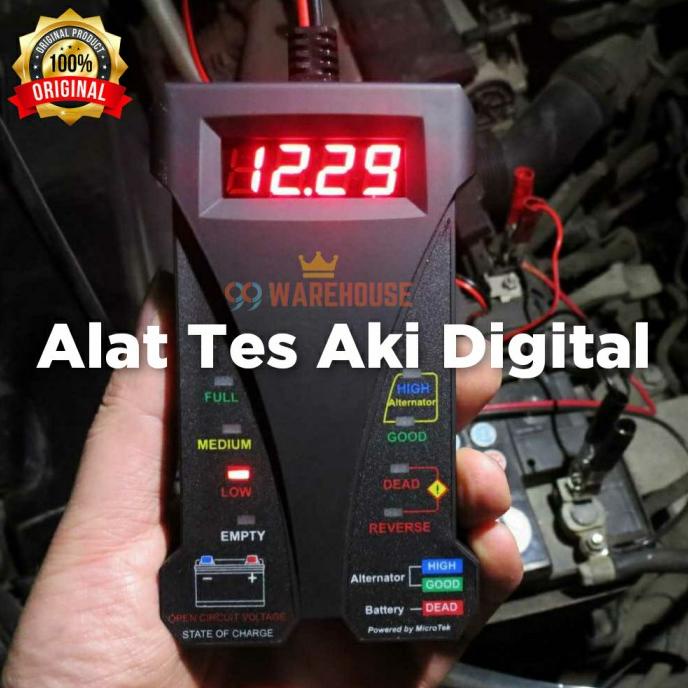 Tester Baterai Aki Mobil Motor / Tester Aki Digital 12V / Alat Tes Aki
