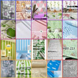  Wallpaper  Dinding  Motif Embos Salur Bata  Polkadot 