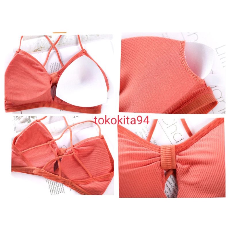 Bra Sport Wanita Import Ring Polos 1pcs - Sports Bra Korea Satuan - Bra BH Wanita Import Model Ring Satuan Tanpa Kawat