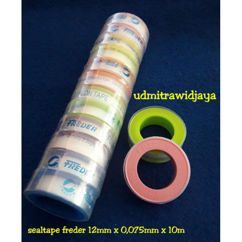 Seal tape / selotip kran freder / isolasi kran 12mm x 0,075mm x 10m sealtape / sealtape freder