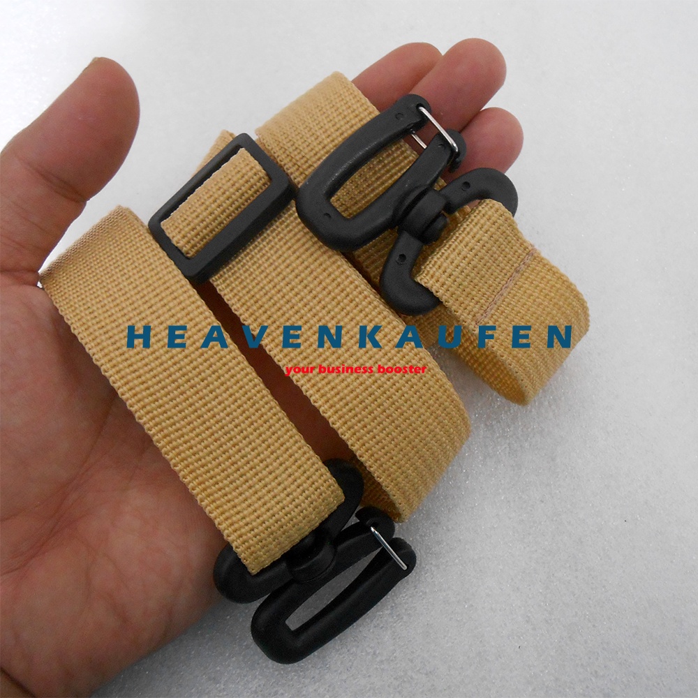 Tali Selempang Slempang Strap Tas Pria Warna Cream Lebar 2,5 cm Kait Model Huruf S