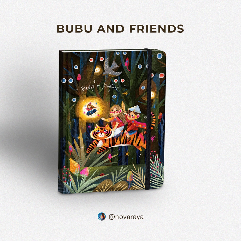 

Life Plan Journal - Grid Notebook "Bubu and Friends" x @novaraya - Grid Journal A5, Special Artist Collaboration