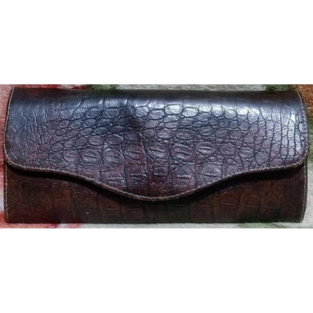 Tas Sling Clutch Preloved wanita kulit asli tebal / clutch second / clutch bekas / tas wanita