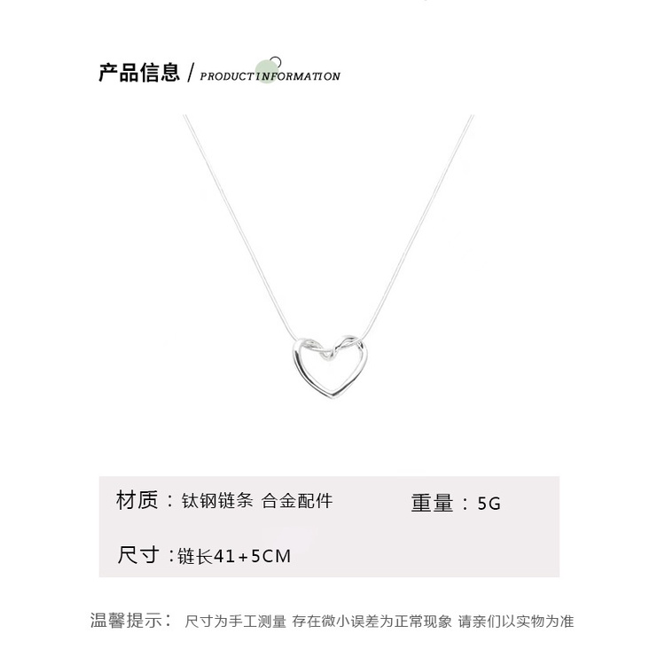 Jepang dan Korea gaya sederhana hollow jantung kalung wanita temperamental gaya dingin kalung in Tre