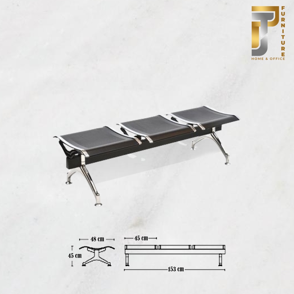 Kursi bandara/3 kursi tunggu Tanpa Sandaran