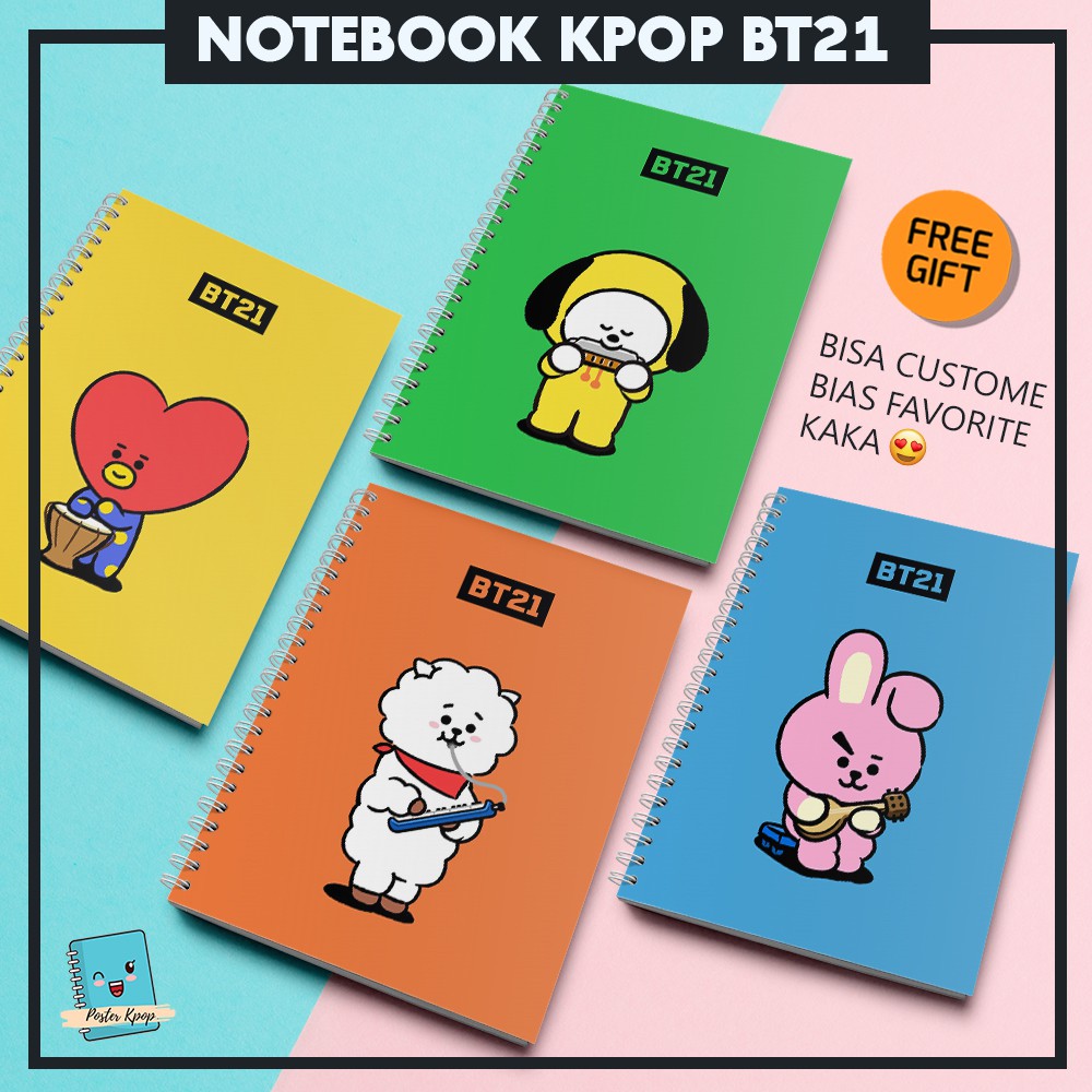 

[TERLARIS] Notebook A5 Custome Buku Tulis Buku Catatan KPOP BTS Buku Agenda BT21INSTRUMEN CUSTOM
