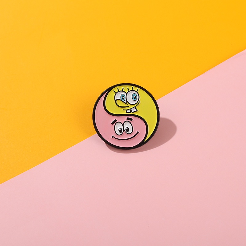 Bros Pin Enamel Bentuk SpongeBob SquarePants Untuk Pakaian Wanita