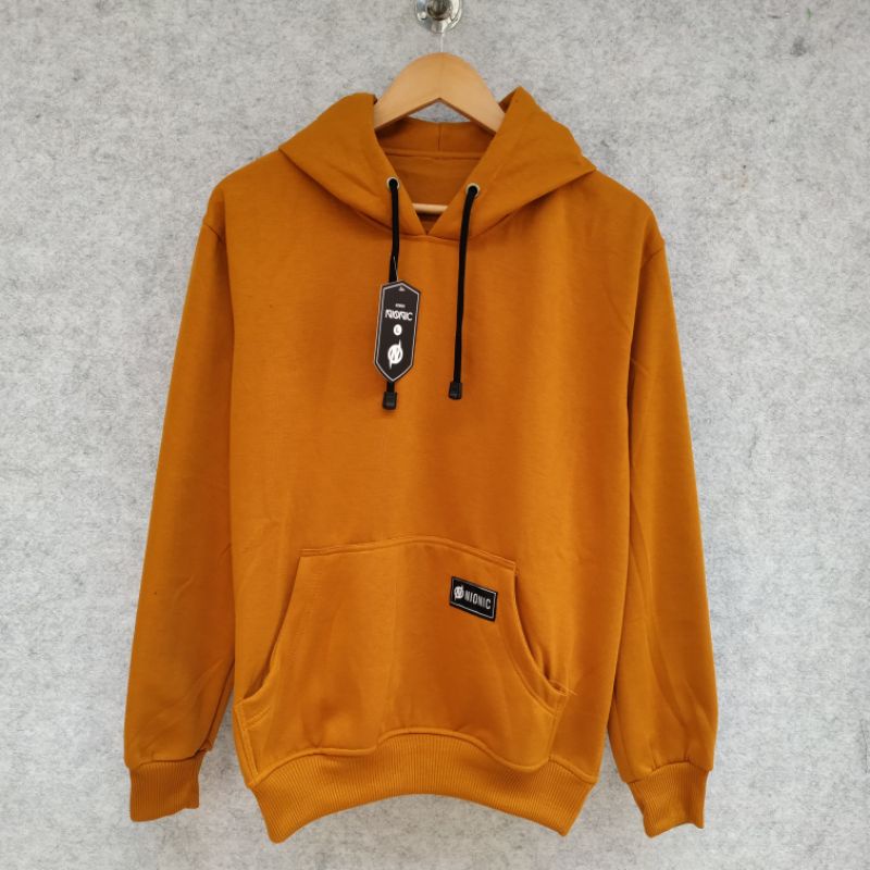 Sweater Hoodie Polos Mustard Pria Wanita Kualitas Premium Distro