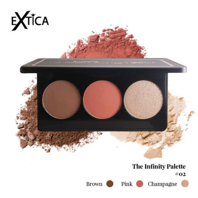 EXTICA THE INFINITY PALLETE  {bronzer,blush dan highlighter extica } ORIGINAL 100%