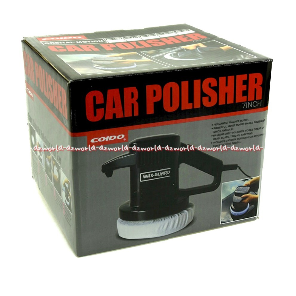 Coido Car Polisher 7 Inch Mesin Pemoles Mobil Permukaan Lembut Dan Mudah Digenggam Hitam Koido Poles Cat Mobil