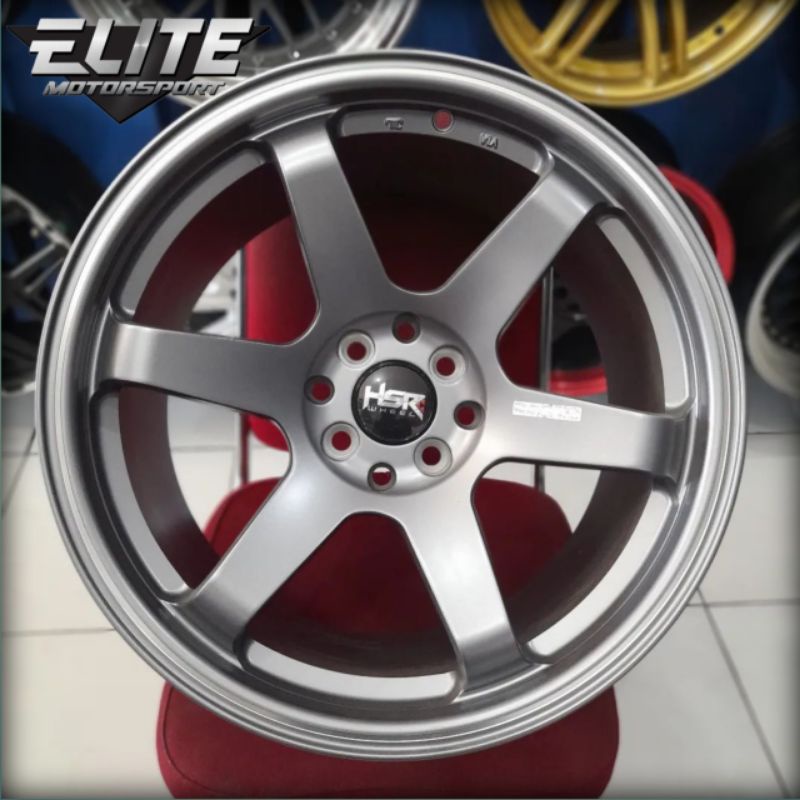 Velg HSR Model TE37 Ring 17x75/9 Lubang 4 Pcd 100 - 114.3 Velg Mobil Yaris Avanza