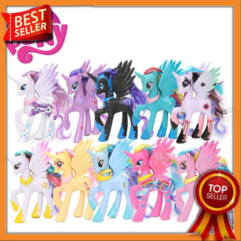 Action Figure Impor 15 Gaya 14 Cm My Little Pony Mainan Princess Luna Kelingking Pie Pelangi Dasbor
