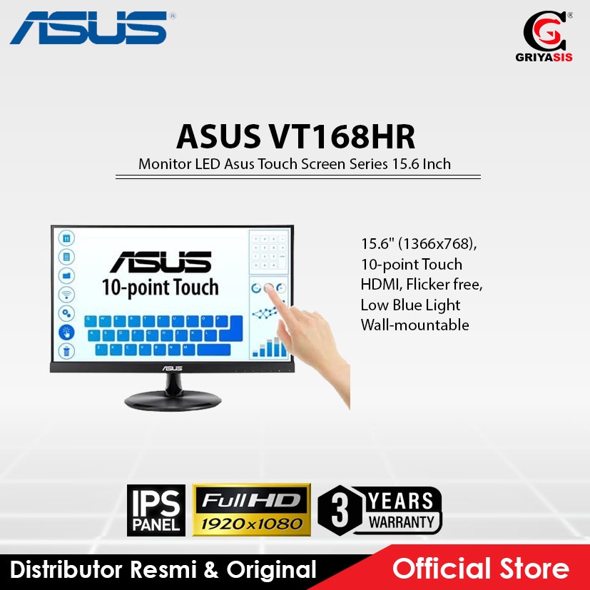 Monitor LED Asus Touch Screen Series 15.6 Inch VT168HR
