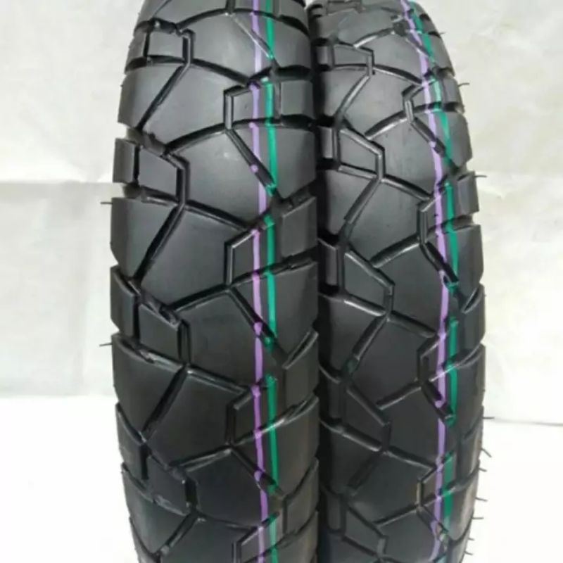 sepasang ban all metic semi trail uk80/90&90/90 ring14 tubles