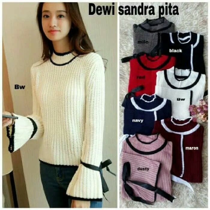 Jaket sweater rajut/hodie remaja/lengan panjang/baju kekinian murah | fika
