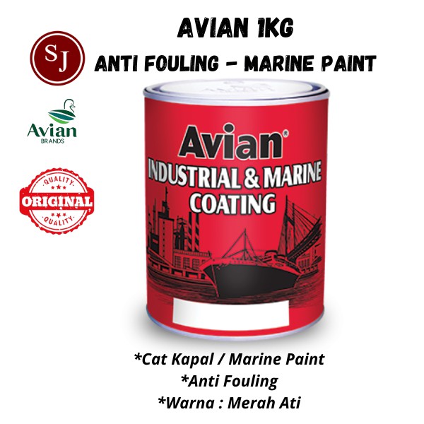 AVIAN ANTI FOULING MARINE PAINT Kaleng 1KG CAT Coating KAPAL LAUT / CAT LUMBUNG KAPAL LUNAS KAPAL