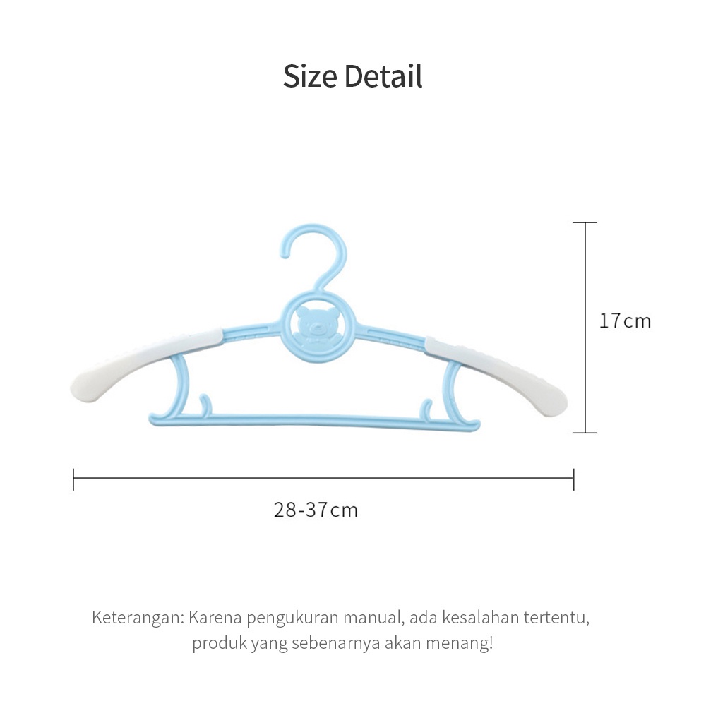 Hanger Baju bayi dan anak bisa memanjang – AC 43 – Tempat Gantungan Jemuran plastik untuk Baju celana  handuk  gurita gerita grita  rak lemari dinding perlengkapan bayi dan anak stand folding hanger lipat anger kapstok gantungan baju hook