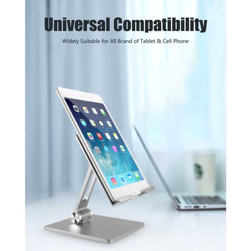 Dudukan Stand Holder Tablet 4-10 Inch Adjustable Alumunium Alloy