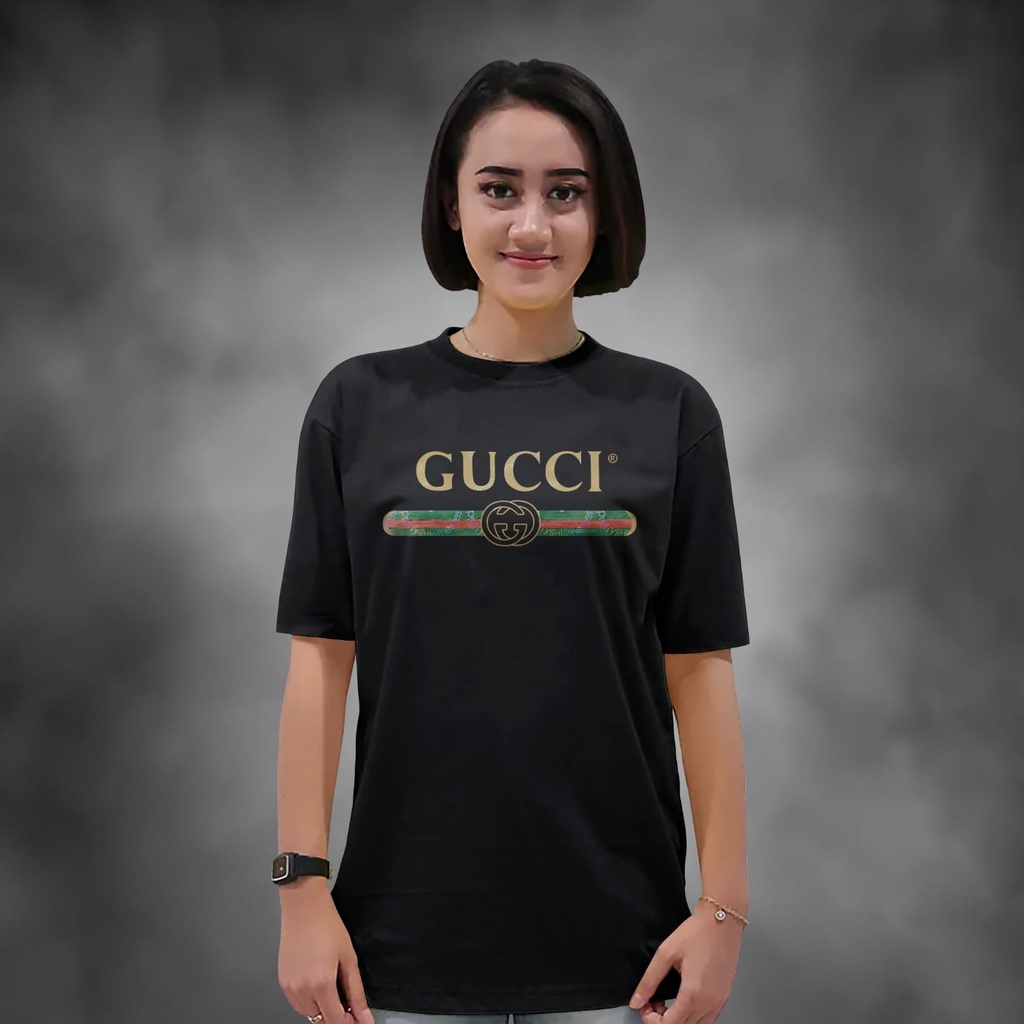 Kaos Wanita Lengan Pendek Gc Logo Warna Marun Atasan