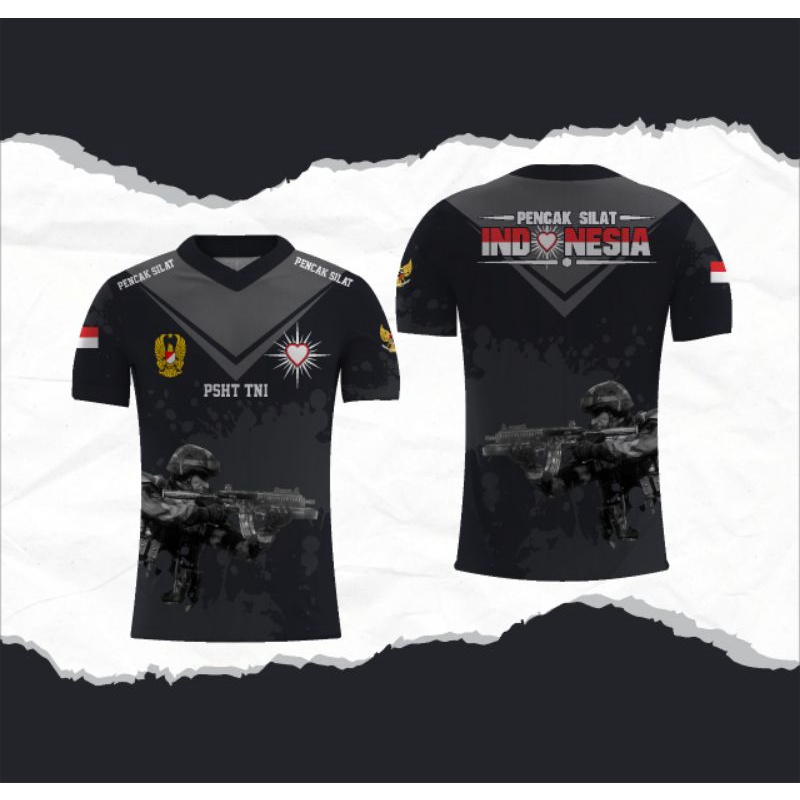 kaos Jersey Terate,pencak silat Indonesia KAOS PSHT JERSEY TNI