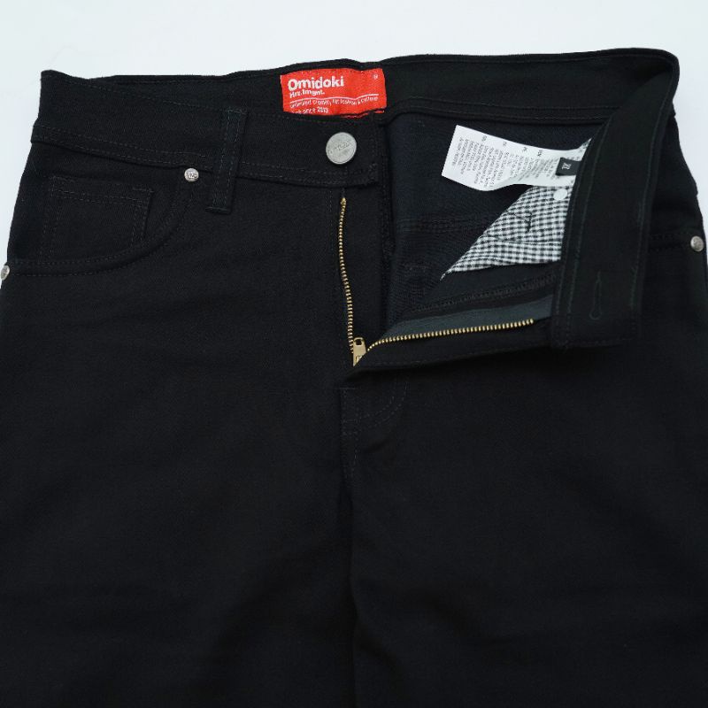 Omidoki Celana Panjang Jeans Pria Hitam Stretch Denim Black