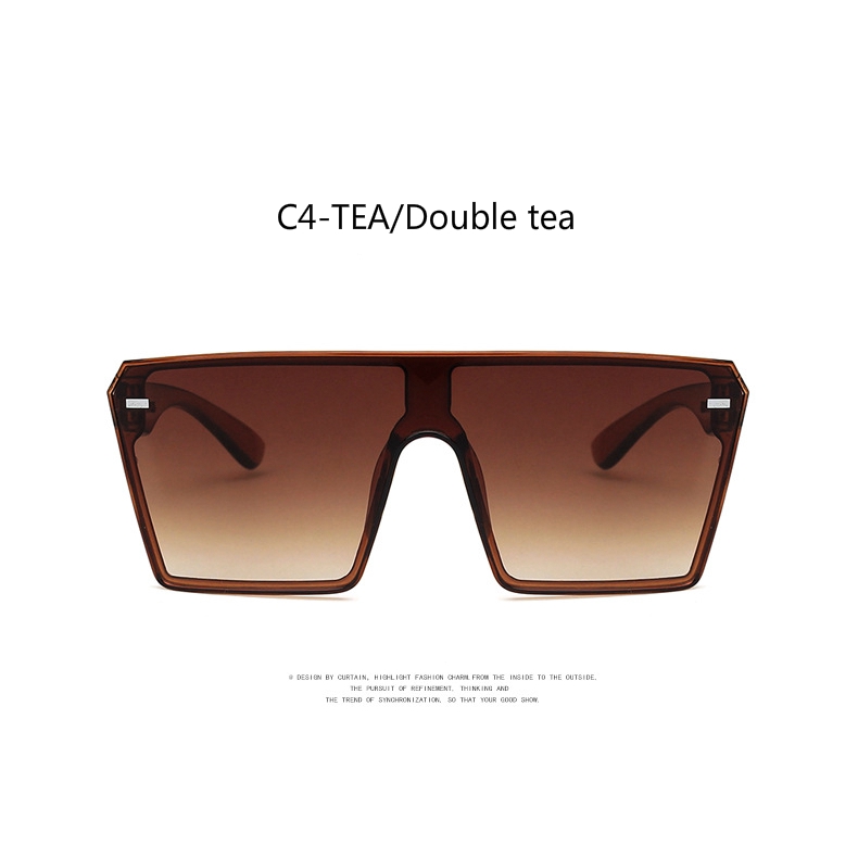 European and American one-piece large-frame square fashion personality all-match sunglasses