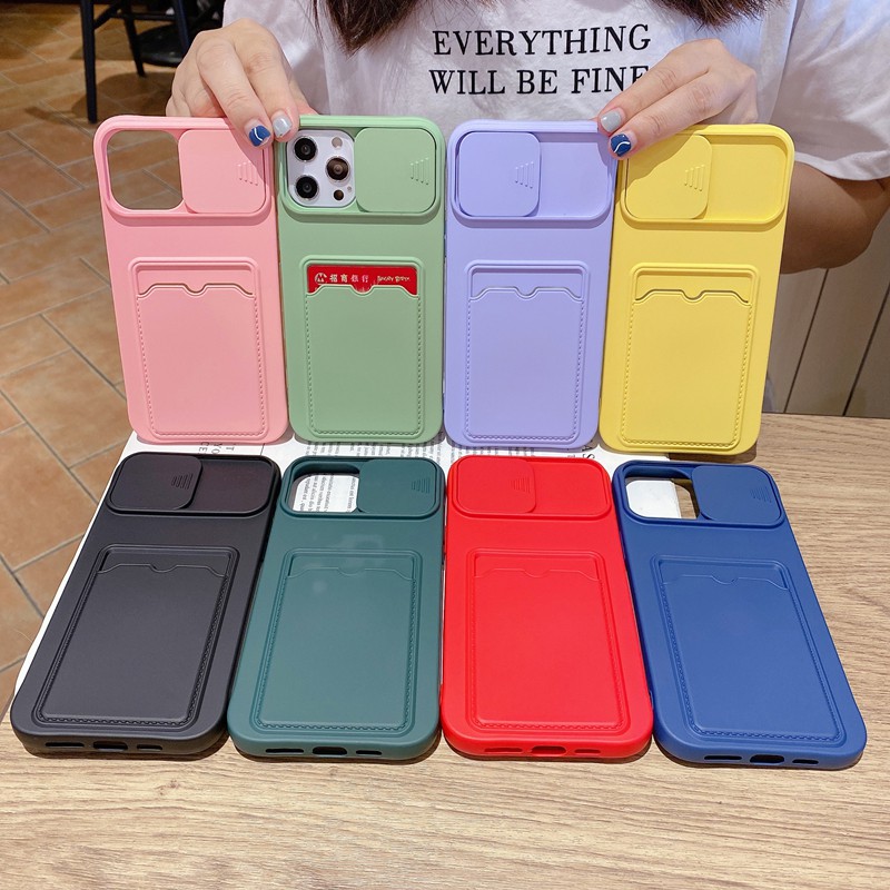 Case Pelindung Lensa Bahan Silikon Warna Polos Untuk Iphone 13 12 Pro max 11 Pro xs max