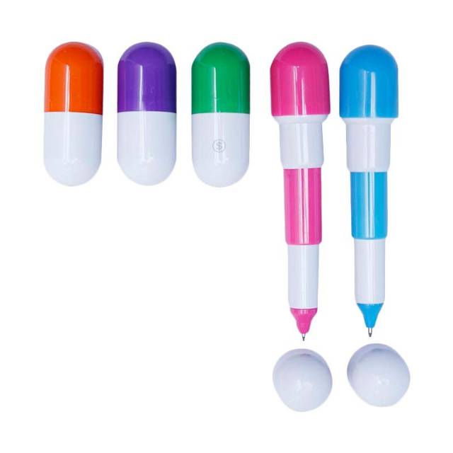 

Souvenir pulpen kapsul warna warni
