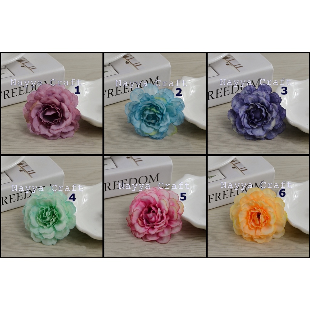Kepala bunga mawar artificial Azalea Peony kelopak rhododendron ponticum hiasan mahar dekorasi craft