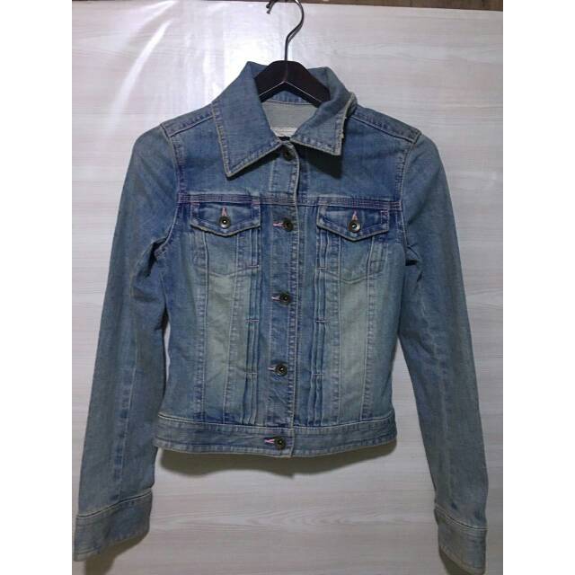 Preloved Jaket Jeans Crop Wanita Second Murah