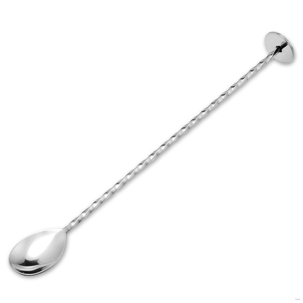 [READY STOCK] Stainless Steel Cocktail Bar Spoons Spiral Pattern Drink Shaker Muddler Stirrer Twisted Mixing Spoon