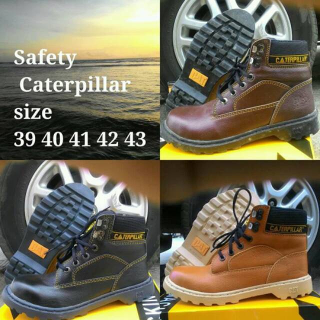 Sepatu Safety Boots Caterpillar Kulit